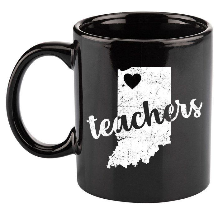 Red For Ed Indiana Teachers 11oz C Handle Ceramic Mug
