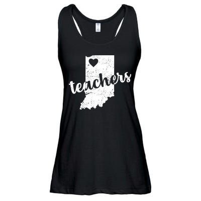 Red For Ed Indiana Teachers Ladies Essential Flowy Tank