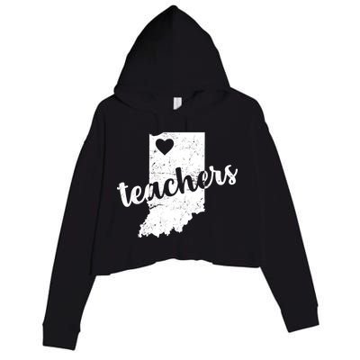 Red For Ed Indiana Teachers Crop Fleece Hoodie