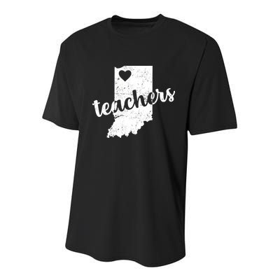 Red For Ed Indiana Teachers Youth Performance Sprint T-Shirt