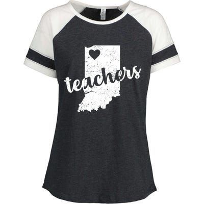 Red For Ed Indiana Teachers Enza Ladies Jersey Colorblock Tee