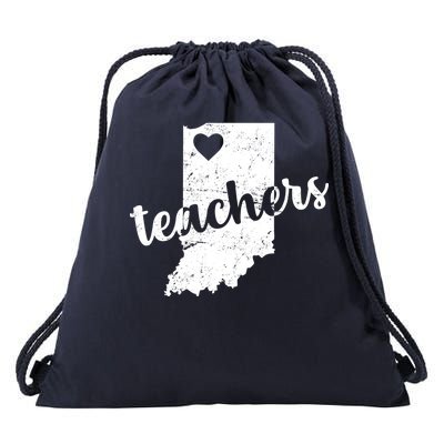 Red For Ed Indiana Teachers Drawstring Bag