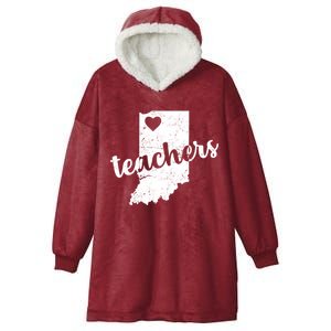 Red For Ed Indiana Teachers Hooded Wearable Blanket