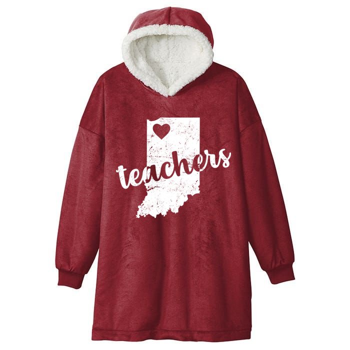 Red For Ed Indiana Teachers Hooded Wearable Blanket