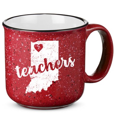 Red For Ed Indiana Teachers 15oz Campfire Ceramic Mug