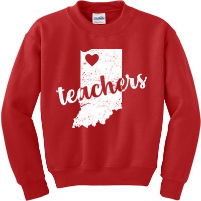 Red For Ed Indiana Teachers Kids Sweatshirt