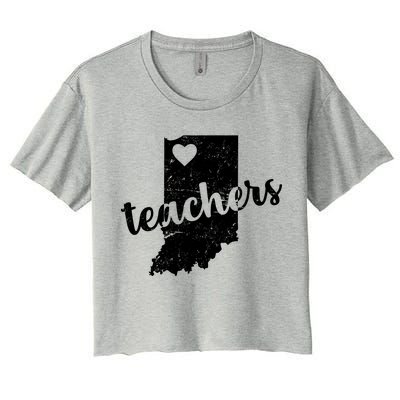 Red For Ed Indiana Teachers Women's Crop Top Tee