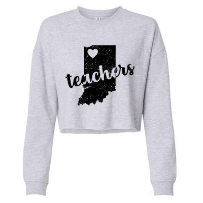 Red For Ed Indiana Teachers Cropped Pullover Crew