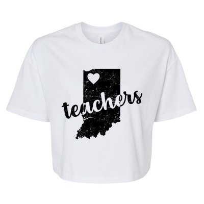 Red For Ed Indiana Teachers Bella+Canvas Jersey Crop Tee