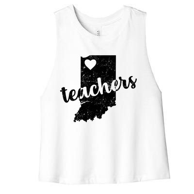 Red For Ed Indiana Teachers Women's Racerback Cropped Tank