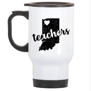 Red For Ed Indiana Teachers Stainless Steel Travel Mug