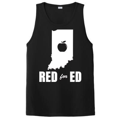 Red For Ed Indiana Teachers Apple PosiCharge Competitor Tank