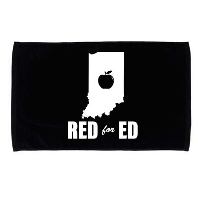 Red For Ed Indiana Teachers Apple Microfiber Hand Towel