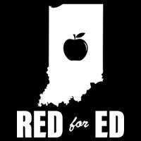 Red For Ed Indiana Teachers Apple Cropped Pullover Crew