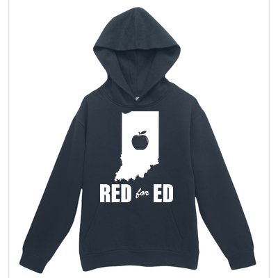 Red For Ed Indiana Teachers Apple Urban Pullover Hoodie