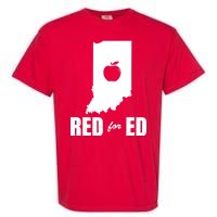 Red For Ed Indiana Teachers Apple Garment-Dyed Heavyweight T-Shirt