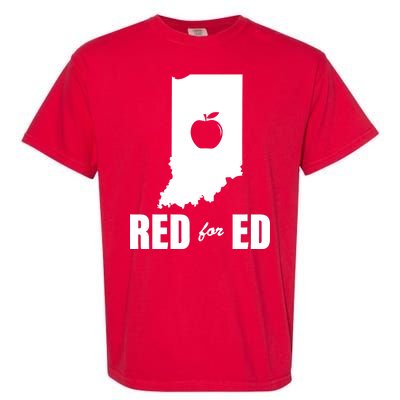 Red For Ed Indiana Teachers Apple Garment-Dyed Heavyweight T-Shirt