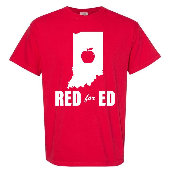 Red For Ed Indiana Teachers Apple Garment-Dyed Heavyweight T-Shirt