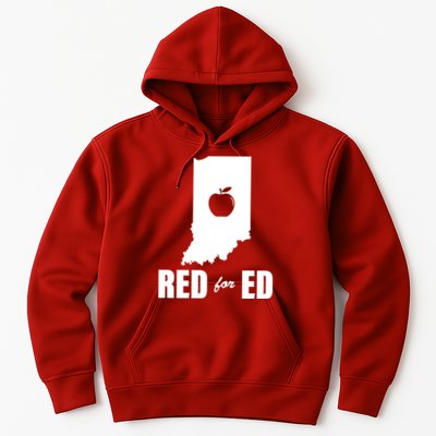 Red For Ed Indiana Teachers Apple Hoodie