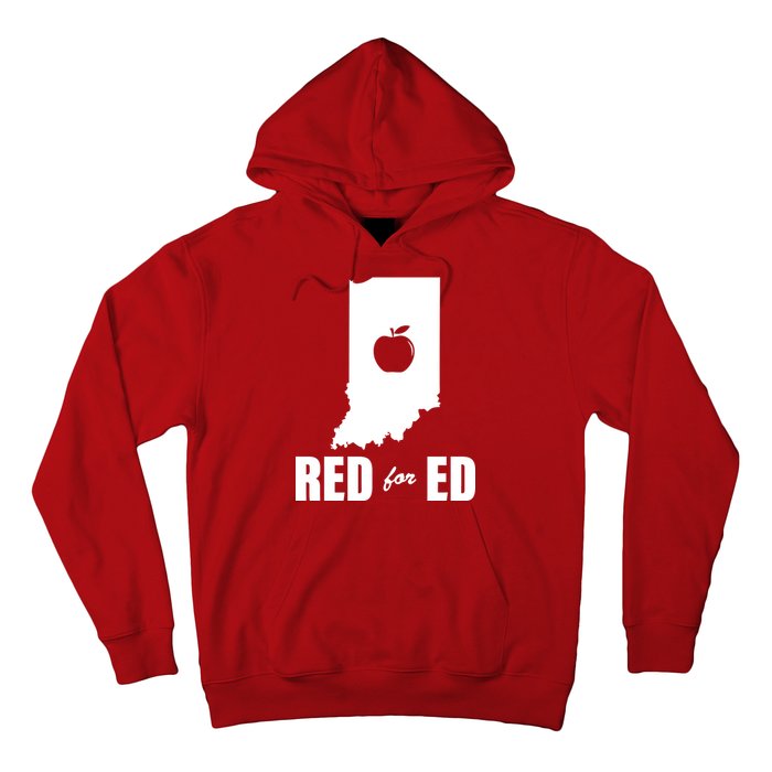 Red For Ed Indiana Teachers Apple Hoodie