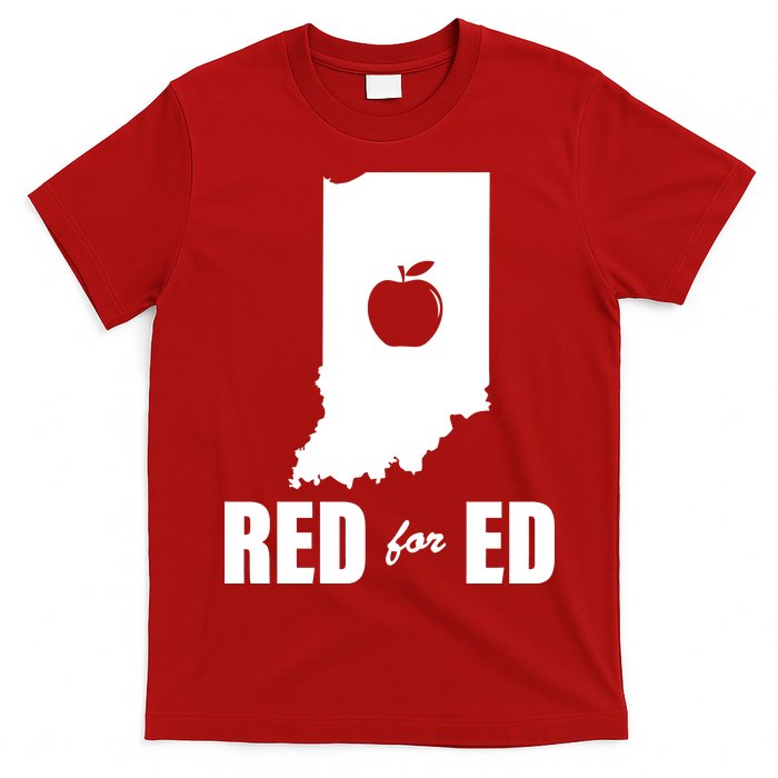 Red For Ed Indiana Teachers Apple T-Shirt