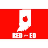 Red For Ed Indiana Teachers Apple Bumper Sticker