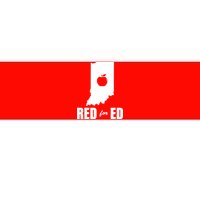 Red For Ed Indiana Teachers Apple Bumper Sticker