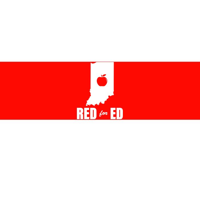 Red For Ed Indiana Teachers Apple Bumper Sticker