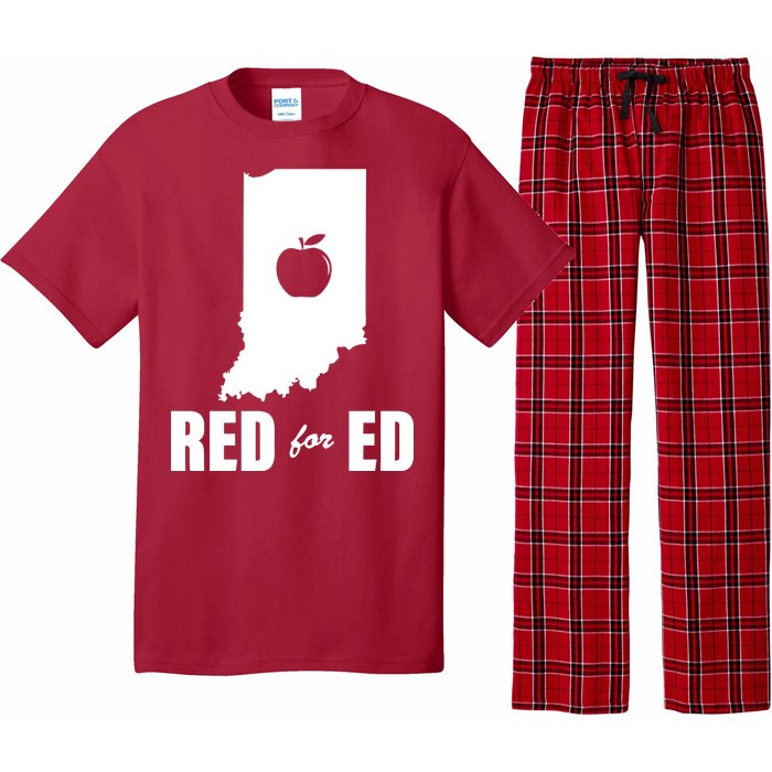 Red For Ed Indiana Teachers Apple Pajama Set