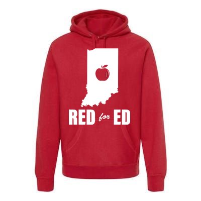 Red For Ed Indiana Teachers Apple Premium Hoodie