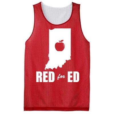 Red For Ed Indiana Teachers Apple Mesh Reversible Basketball Jersey Tank