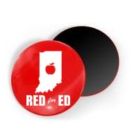 Red For Ed Indiana Teachers Apple Magnet