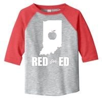 Red For Ed Indiana Teachers Apple Toddler Fine Jersey T-Shirt