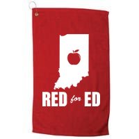 Red For Ed Indiana Teachers Apple Platinum Collection Golf Towel