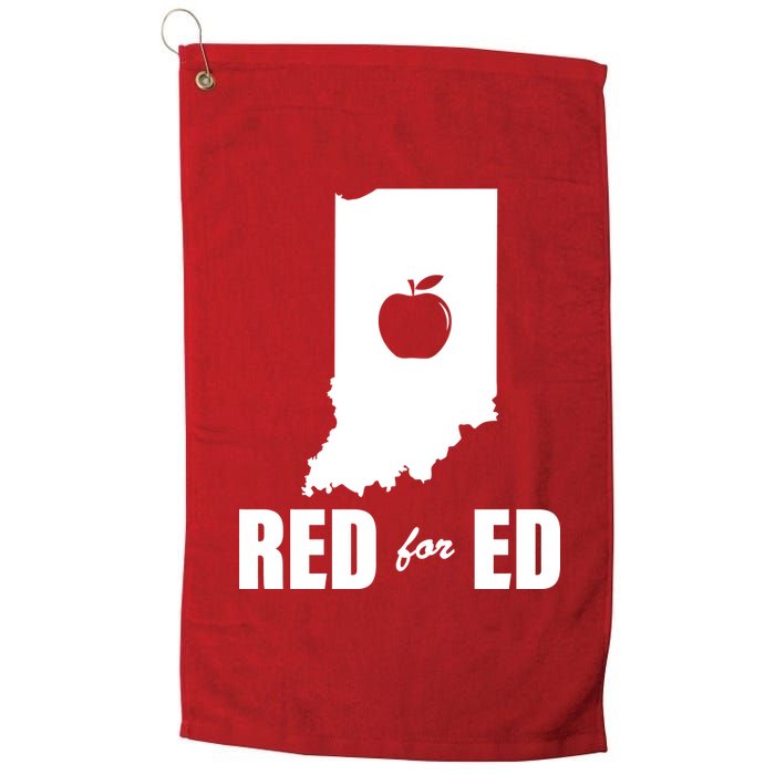 Red For Ed Indiana Teachers Apple Platinum Collection Golf Towel