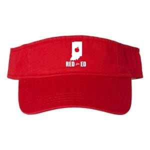 Red For Ed Indiana Teachers Apple Valucap Bio-Washed Visor