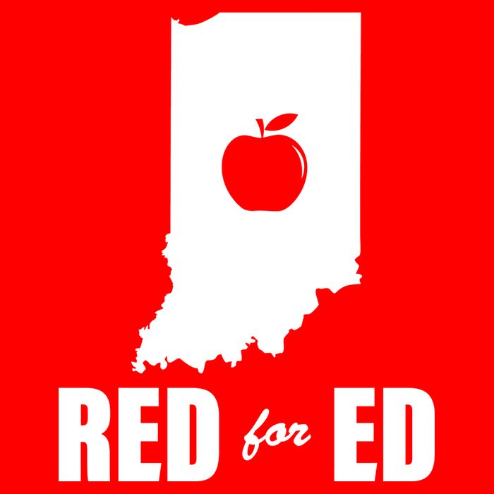 Red For Ed Indiana Teachers Apple Visor