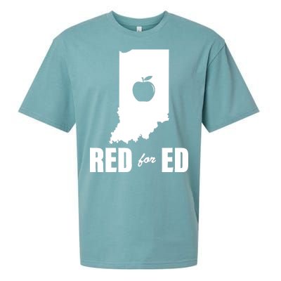 Red For Ed Indiana Teachers Apple Sueded Cloud Jersey T-Shirt