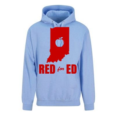 Red For Ed Indiana Teachers Apple Unisex Surf Hoodie