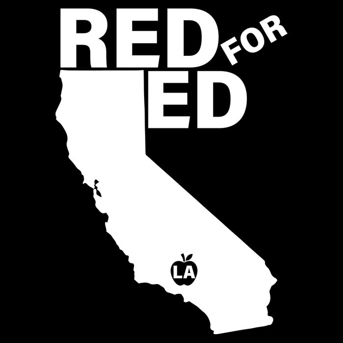 Red For Ed LA California  Drawstring Bag