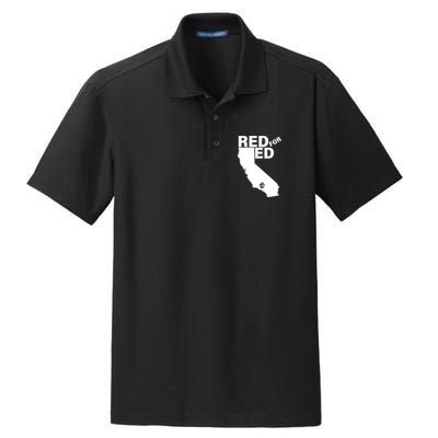 Red For Ed LA California  Dry Zone Grid Polo