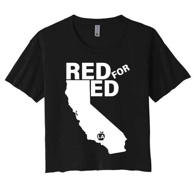 Red For Ed LA California  Crop Top