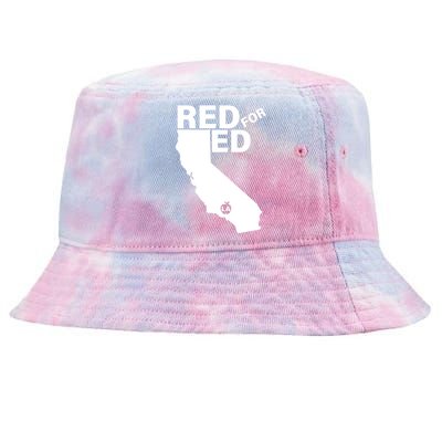 Red For Ed LA California  Tie-Dyed Bucket Hat