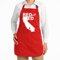 Red For Ed LA California  Apron