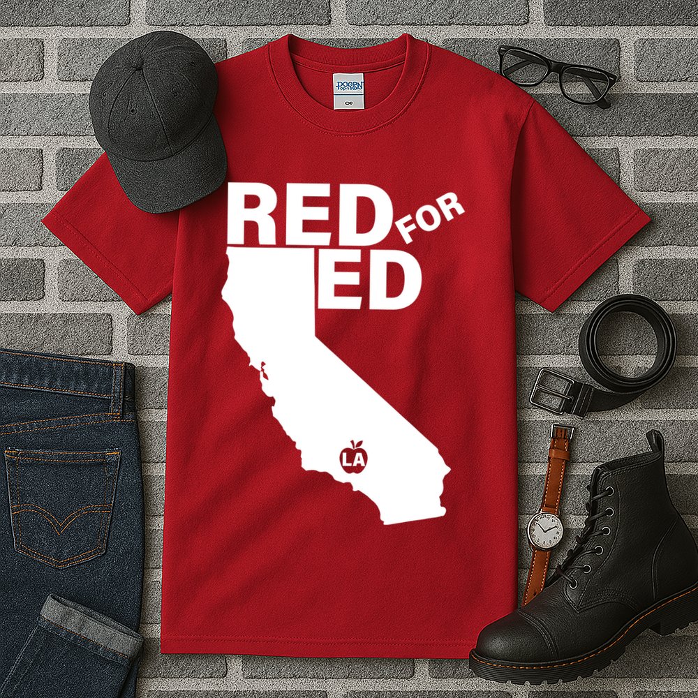 Red For Ed LA California  Tall T-Shirt