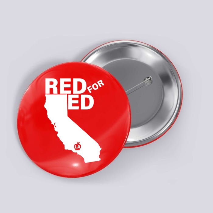 Red For Ed LA California  Button