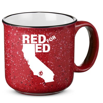 Red For Ed LA California  15oz Campfire Ceramic Mug