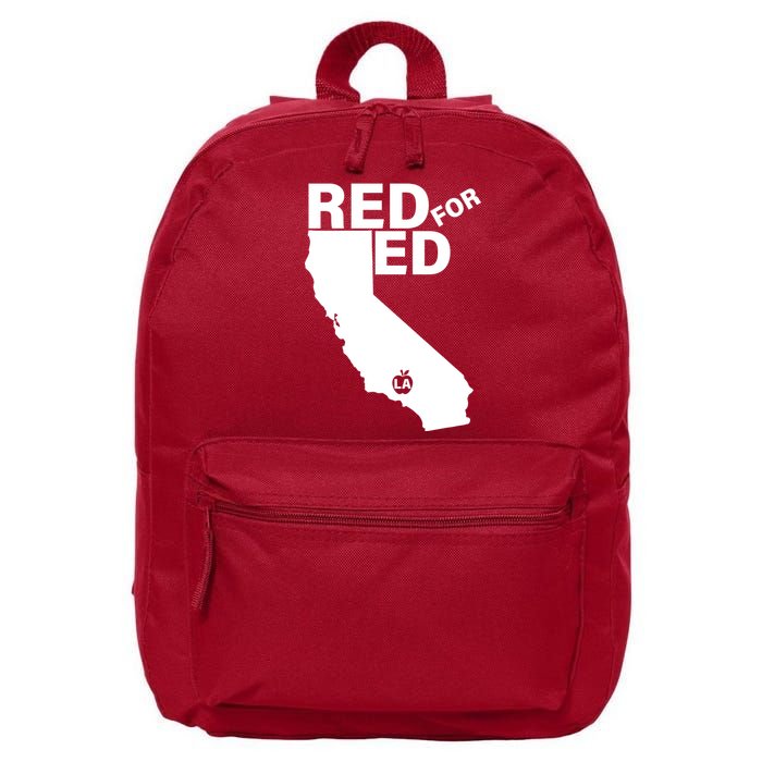 Red For Ed LA California  16 in Basic Backpack