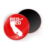 Red For Ed LA California  Magnet