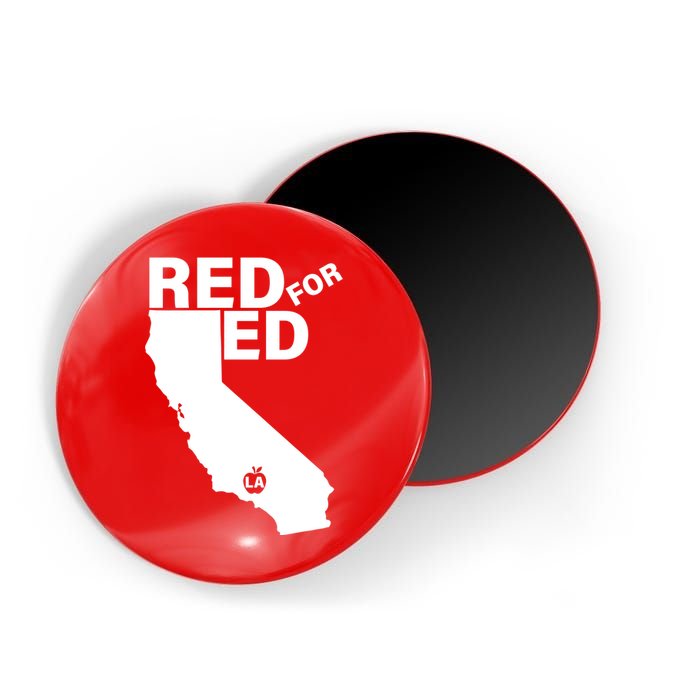 Red For Ed LA California  Magnet